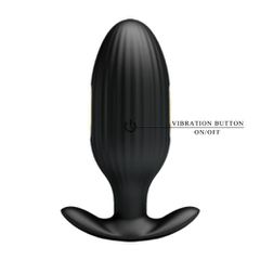Pretty Love JEFFERSON Vibrating Electro Butt Plug BLACK-thumb-4