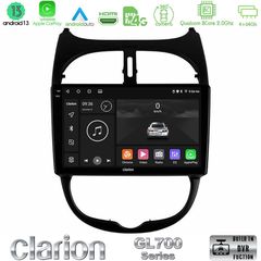 Clarion GL700 Series 8Core Android13 4+64GB Peugeot 206 Navigation Multimedia Tablet 9″ Με Carplay & Android Auto