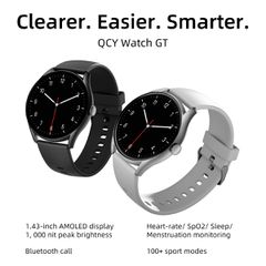 QCY GT S8 Smartwatch - Μαύρο-thumb-1