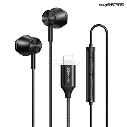 Wired earphones Mcdodo HP-4080, lightning (black)