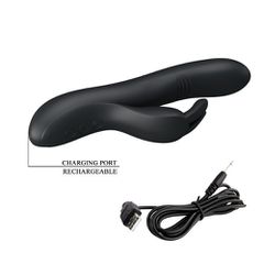Pretty Love DYLAN Rabbit Vibrator BLACK-thumb-5