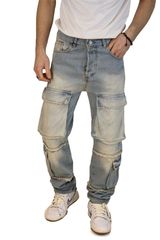 Multi Pocket Jeans Blue Acid Wash Ανδρικό - ADN01-TAITI-SP88