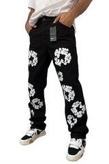 Relaxed Fit Jeans Floral Black Ανδρικό - 1118656938