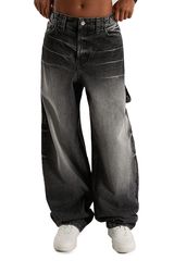 Alcott Carpenter Balloon Jeans Black Γυναικείο Relaxed Fit - 5T0030DOAY14-D000