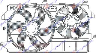 ΒΕΝΤΙΛ. ΨΥΓ.(ΔΙΠΛΟ/2ΜΟΤ.)+Α/C 1,8 ΒΕΝ-ΠΕ για FORD TRANSIT CONNECT 03-10 για FORD TRANSIT CONNECT 03-