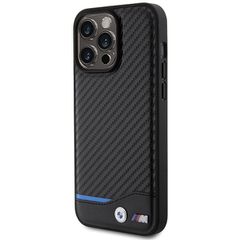 BMW Leather Carbon case for iPhone 15 Pro Max - black-thumb-1
