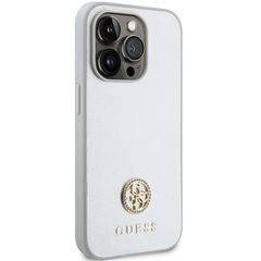 Guess Strass Metal Logo case for iPhone 15 Pro - silver-thumb-3