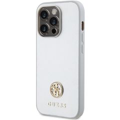 Guess Strass Metal Logo case for iPhone 15 Pro - silver-thumb-1