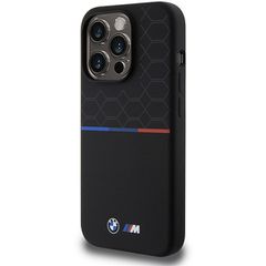 BMW M Silicone Pattern MagSafe case for iPhone 15 Pro - black-thumb-1