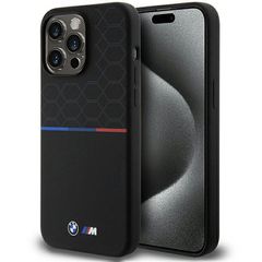 BMW M Silicone Pattern MagSafe case for iPhone 15 Pro Max - black