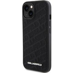 Karl Lagerfeld Quilted K Pattern case for iPhone 15 Plus / 14 Plus - black-thumb-1