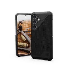 UAG Metropolis LT Magnet case for Samsung Galaxy S24 with magnetic module - black kevlar