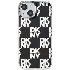 DKNY IML Checkered Mono Pattern case for iPhone 15 Plus / 14 Plus - black-thumb-2