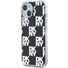 DKNY IML Checkered Mono Pattern case for iPhone 15 Plus / 14 Plus - black-thumb-1