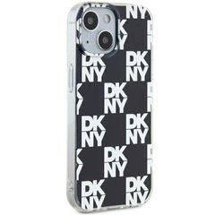 DKNY IML Checkered Mono Pattern case for iPhone 15 Plus / 14 Plus - black-thumb-3