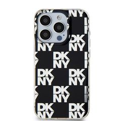 DKNY IML Checkered Mono Pattern case for iPhone 15 Pro Max - black-thumb-2