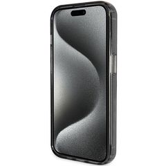 Guess Ring Stand Script Glitter MagSafe case for iPhone 15 Pro - black-thumb-4