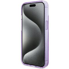 Guess Ring Stand Script Glitter MagSafe case for iPhone 15 Plus / 14 Plus - purple-thumb-4