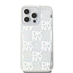 DKNY Liquid Glitter Multilogo case for iPhone 15 Pro Max - white-thumb-2