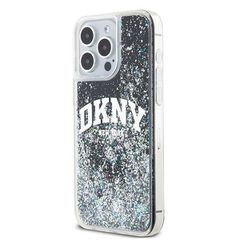 DKNY Liquid Glitter Big Logo iPhone 14 Pro Max Case - Black-thumb-1