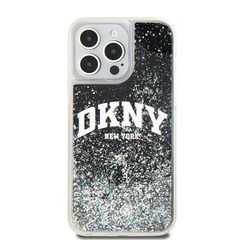 DKNY Liquid Glitter Big Logo iPhone 14 Pro Max Case - Black-thumb-2