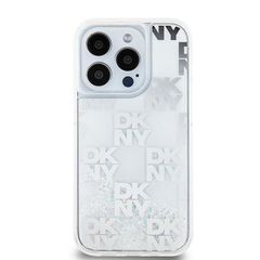 DKNY Liquid Glitter Multilogo case for iPhone 15 Pro - white-thumb-2