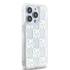 DKNY Liquid Glitter Multilogo case for iPhone 15 Pro - white-thumb-3