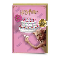 HARRY POTTER - Dobby - Greeting card with Pin