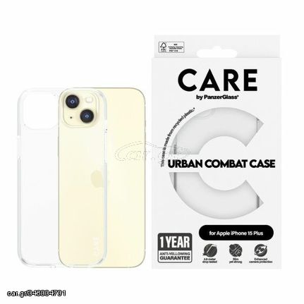 CARE by PanzerGlass Urban Combat Case for iPhone 15 Plus - Clear