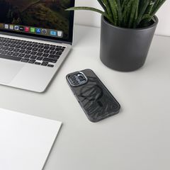 Glitter Case MagSafe for iPhone 16 - black with glitter-thumb-4