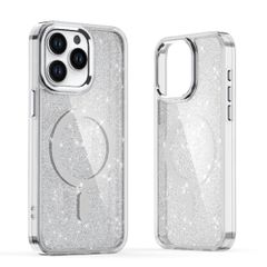 Glitter Case MagSafe for iPhone 16 Plus - white with glitter-thumb-1