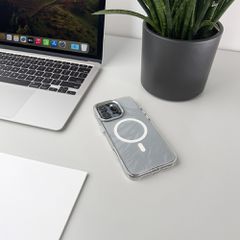 Glitter Case MagSafe for iPhone 16 Pro - white with glitter-thumb-4