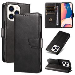 Leather Book Case for iPhone 16 - black-thumb-3