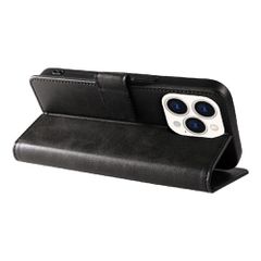 Leather Book Case for iPhone 16 Pro Max - black-thumb-4