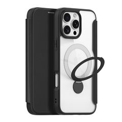 Dux Ducis Skin X Pro iPhone 16 Pro Case with MagSafe, Flip and Stand - Black