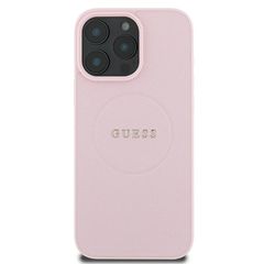 Guess MagSafe Grained Gold Ring iPhone 15 Pro Max Case - Pink-thumb-2