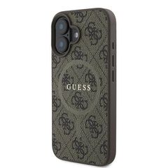 Guess 4G Ring Classic Logo MagSafe iPhone 16 Plus Case - Brown-thumb-1