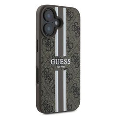 Guess 4G Printed Stripes MagSafe iPhone 16 Plus Case - Brown-thumb-3