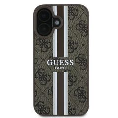 Guess 4G Printed Stripes MagSafe iPhone 16 Plus Case - Brown-thumb-2