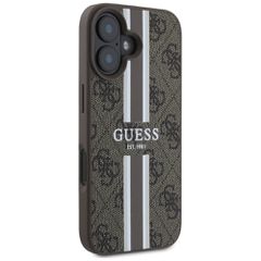 Guess 4G Printed Stripes MagSafe iPhone 16 Case - Brown-thumb-3