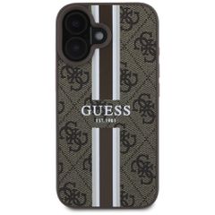 Guess 4G Printed Stripes MagSafe iPhone 16 Case - Brown-thumb-2