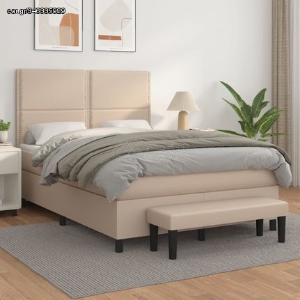 ΚΡΕΒΑΤΙ BOXSPRING ΜΕ ΣΤΡΩΜΑ ΚΑΠΟΥΤΣΙΝΟ 140X200ΕΚ.ΑΠΟ ΣΥΝΘ.ΔΕΡΜΑ 3137610