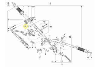 Μανέτα Φρένου Δεξιά Vespa Vespa GTS 310 E5+ Classic Super Super Sport 2024 1C007042