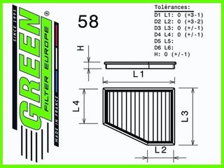 Φίλτρο Αέρος Ελευθέρας Ροής Green Filter BMW Series 1 / Series 3 / X1 / Alpina D3 (LX1640-FB479/20) - (P960520)-thumb-2