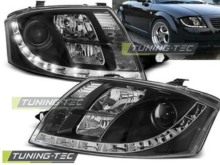 LED Φανάρια Dayline Εμπρός Audi TT (8N) - 1998-2006 -  Μαύρα - 2 Τεμ - (LPAU50)