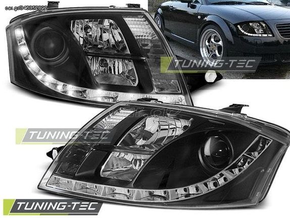 LED Φανάρια Dayline Εμπρός Audi TT (8N) - 1998-2006 -  Μαύρα - 2 Τεμ - (LPAU50)