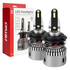 ΛΑΜΠΕΣ H7-1 9>16V 6.000K 5.400lm 60W K3 SERIES LED CAN-BUS (ΜΕ ΨΥΚΤΡΑ) AMIO - 2 Τεμ.