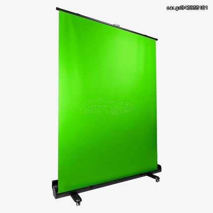 Streamplify SCREEN LIFT Green Screen, 200 x 150cm, Hydraulic Lift, lockable wheels