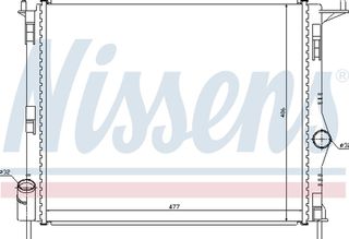Nissens Ψυγείο, Ψύξη Κινητήρα - 637609