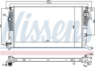 Nissens Ψυγείο, Ψύξη Κινητήρα - 637617